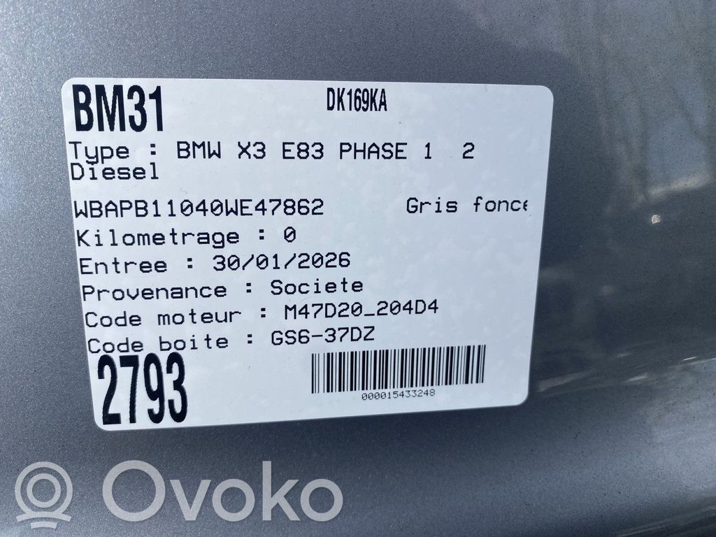 X3 E83 X3  51163418486