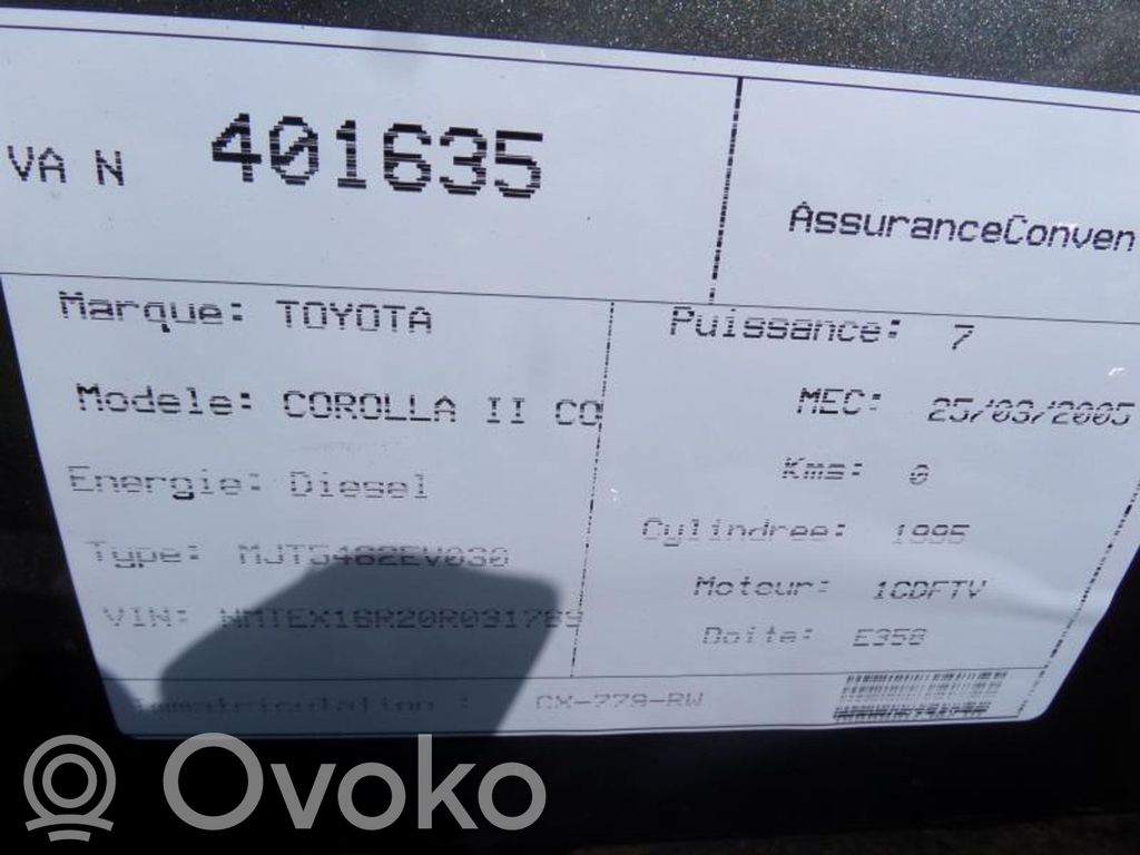 Corolla Verso E121 Corolla Verso  843320F020