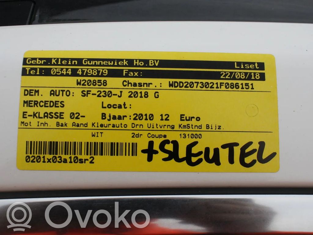 E W212 E-class, AMG (W124, W210, W211, W212, W213, C207, W238)  A2049003806