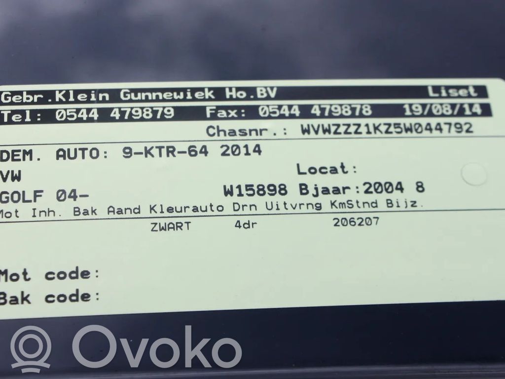 Golf V Golf  03G906016DF