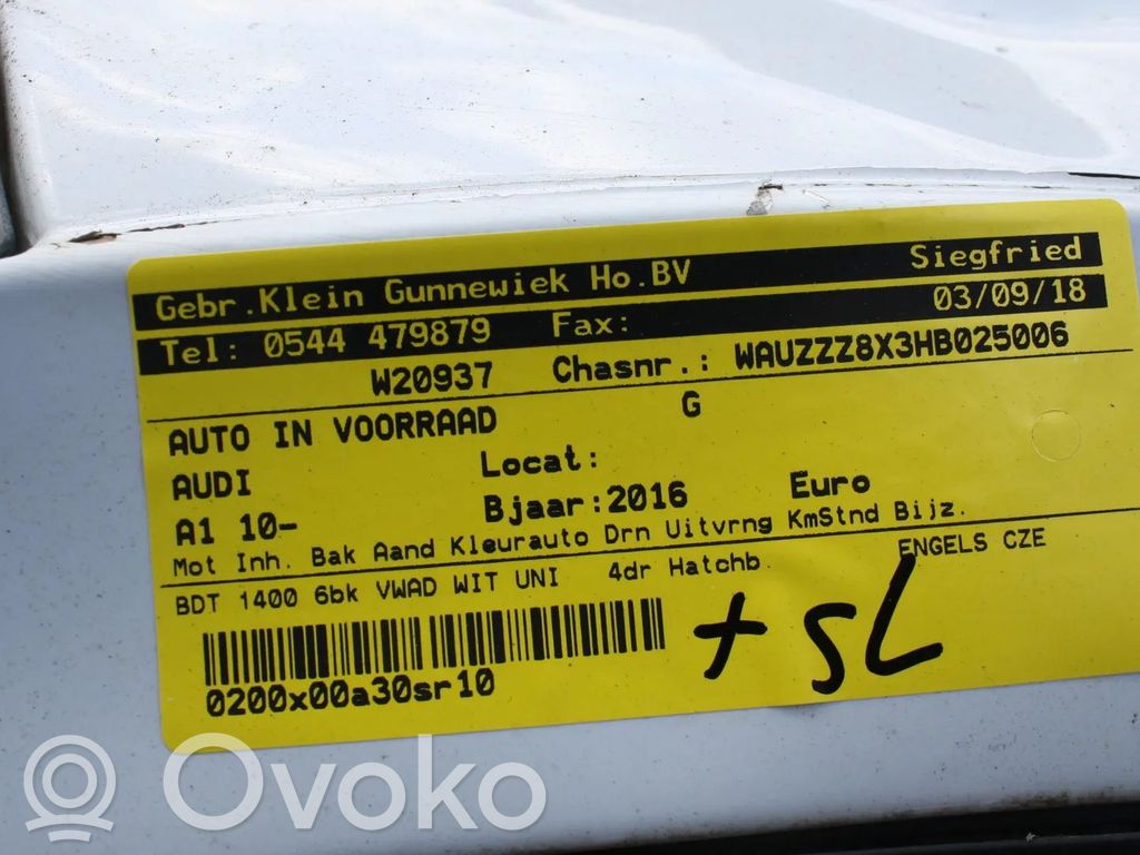 A1 A1, S1  8X0959792K