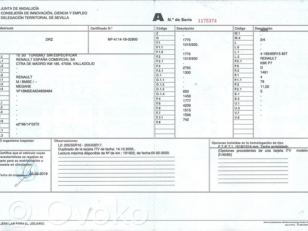 Megane II Megane  850107698R