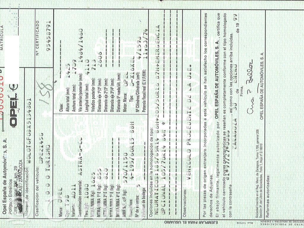 Astra G Astra  09192825
