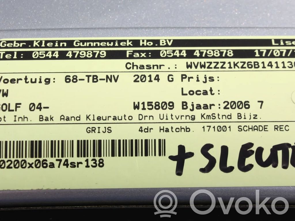 Golf V Golf  03G906021FD