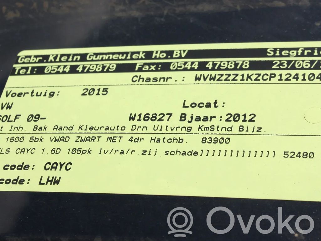 Golf VI Golf  03L906262A
