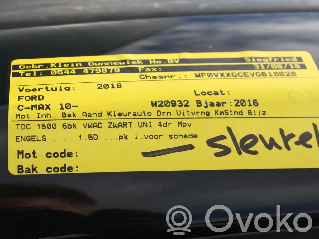 C-MAX II Focus C-MAX, C-MAX, Grand C-MAX  8V618C607ED