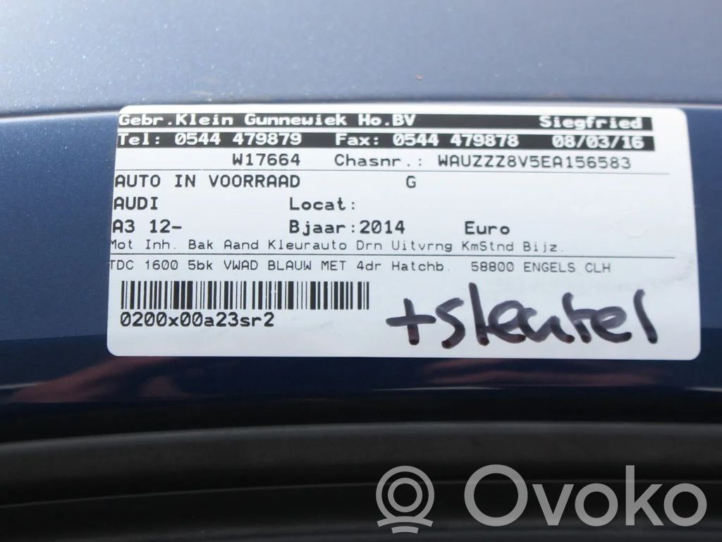 A3 S3 8V A3, S3  8U0857511