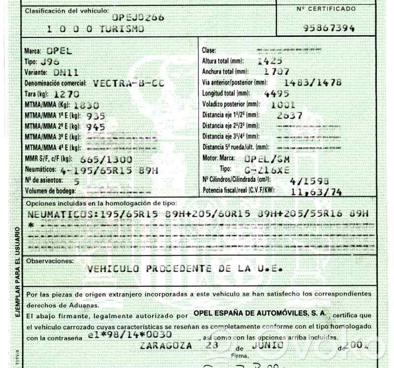 Vectra B Vectra  09226861