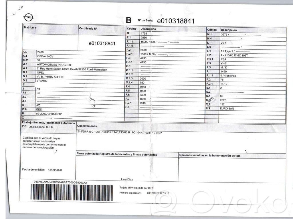 Vivaro Vivaro  9832694480