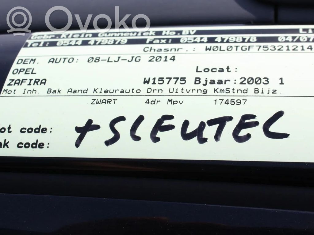 Zafira A Zafira  12567680
