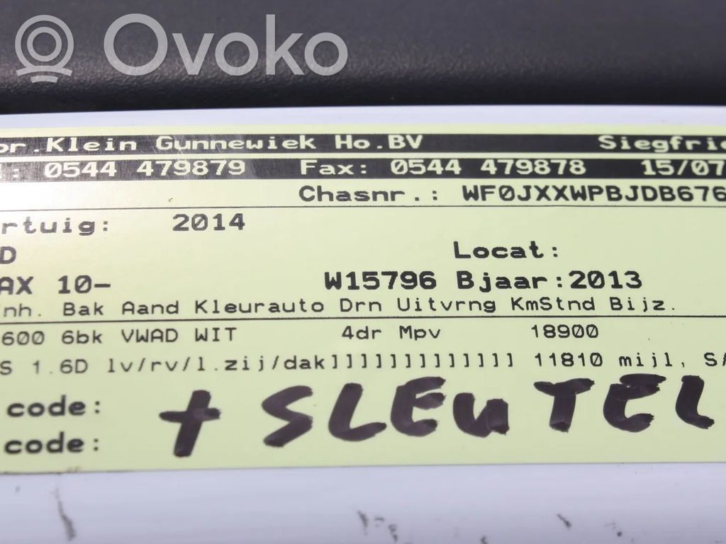 C-MAX II Focus C-MAX, C-MAX, Grand C-MAX  AV612B294AA