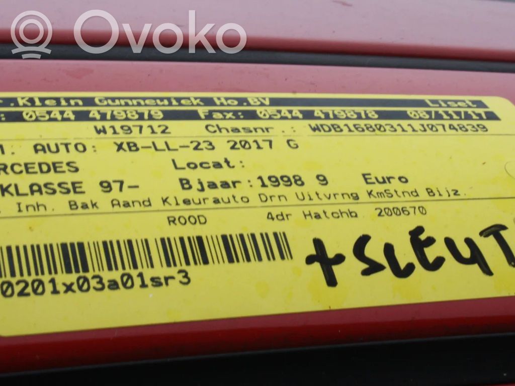 A W168 A-class  A0111545603