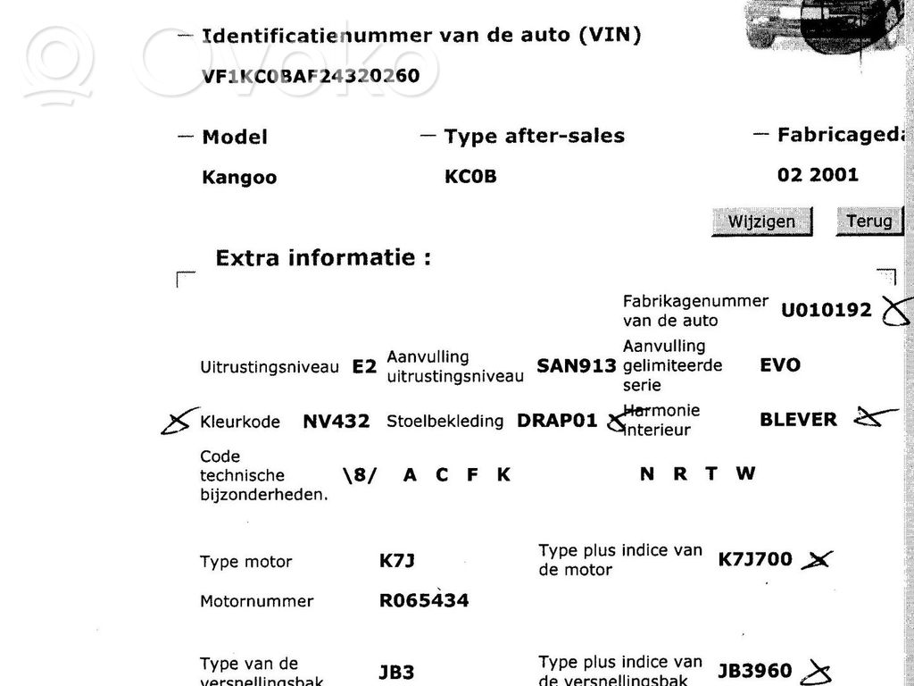 Kangoo I Kangoo  D7E15