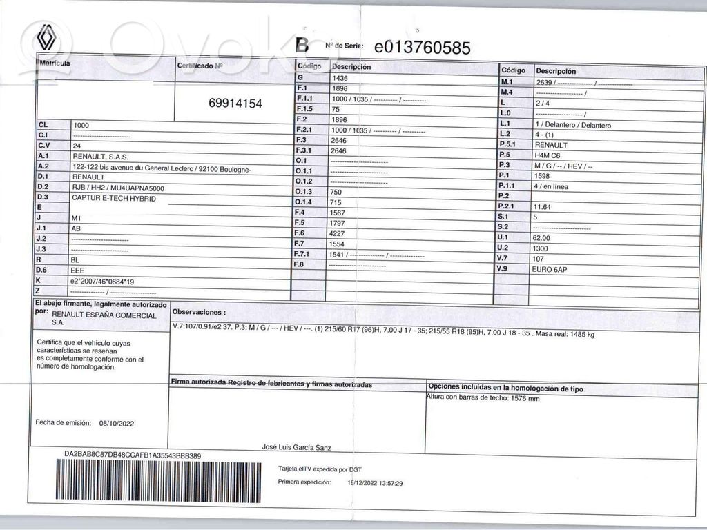 Captur II Captur  25320JN00A
