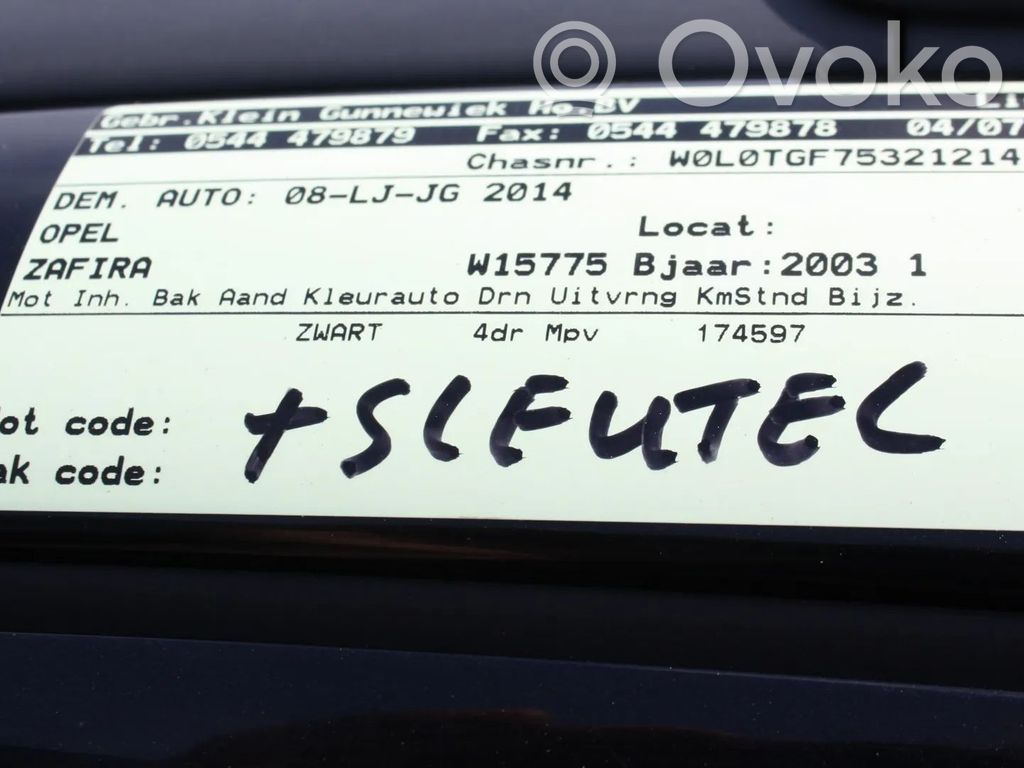 Zafira A Zafira  12567680