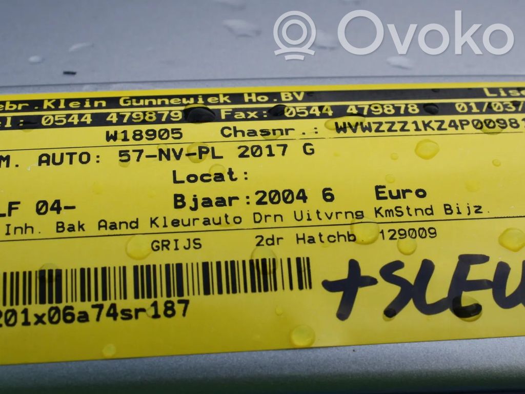 Golf V Golf  1K0998262G