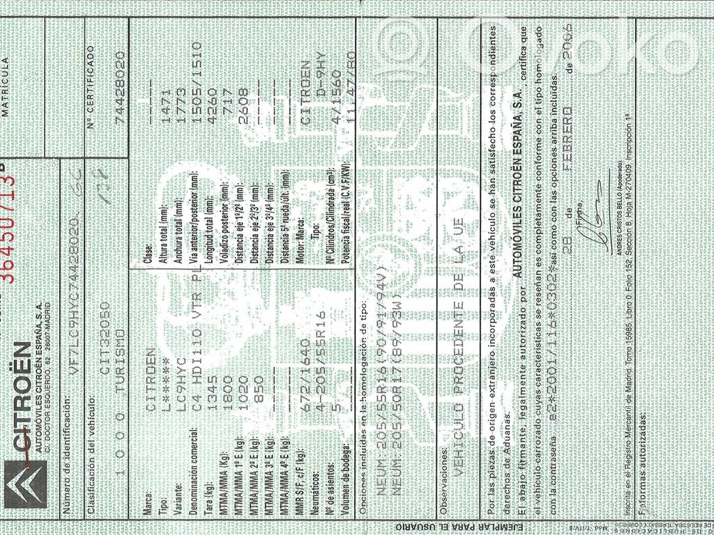 C4 I C4 Picasso, Grand Picasso, Aircross, Cactus  9655863780
